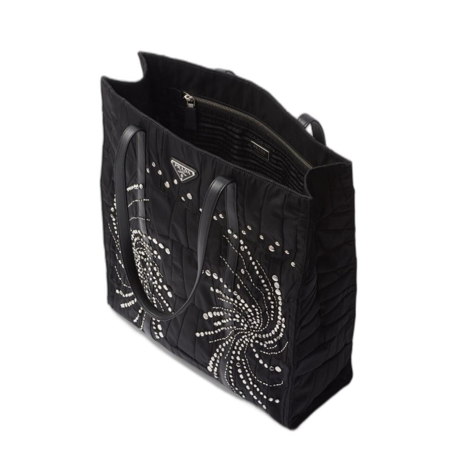 Black Re-Nylon Large Tote Bag
