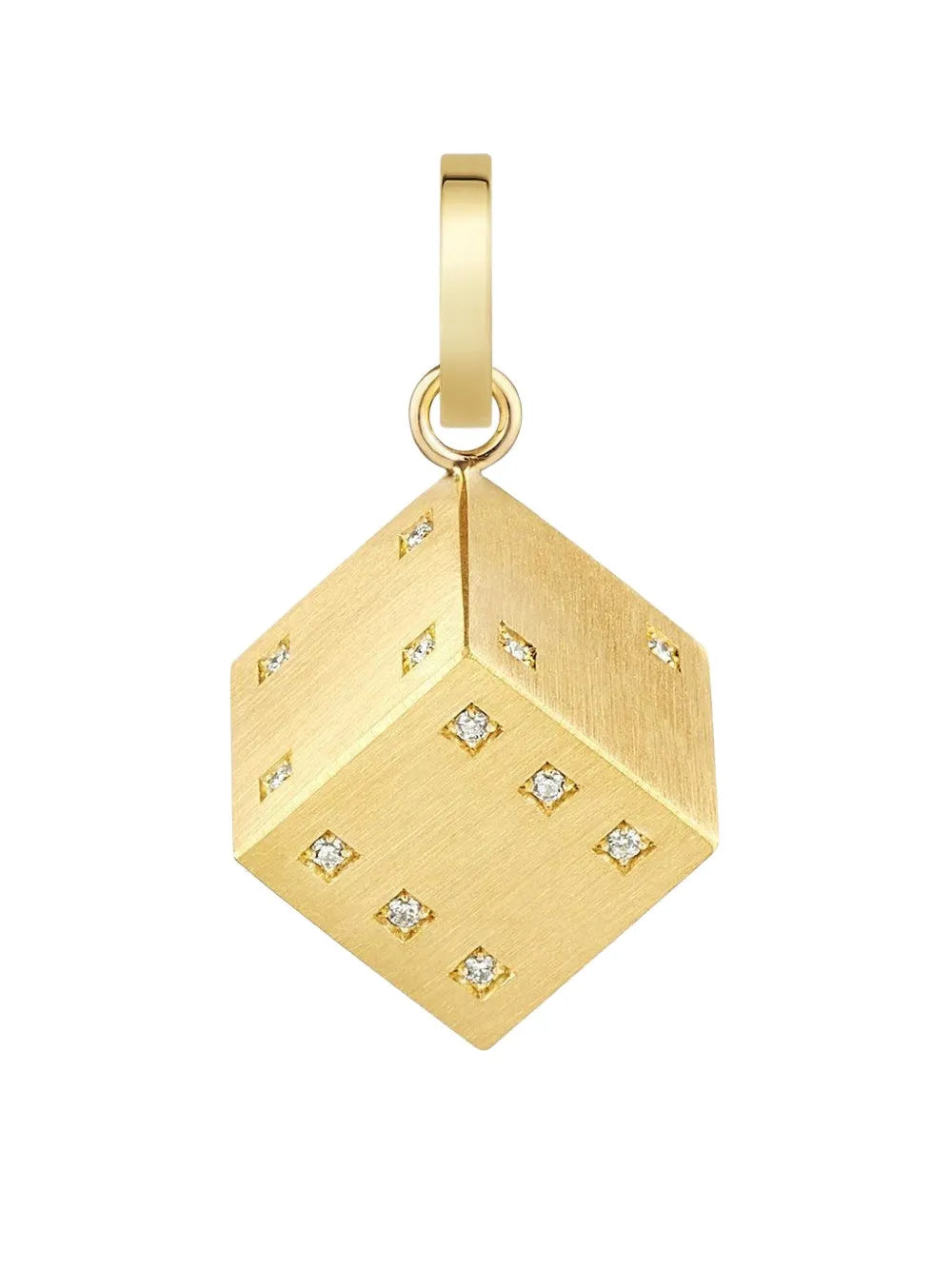 18K Yellow Gold Dado diamond charm