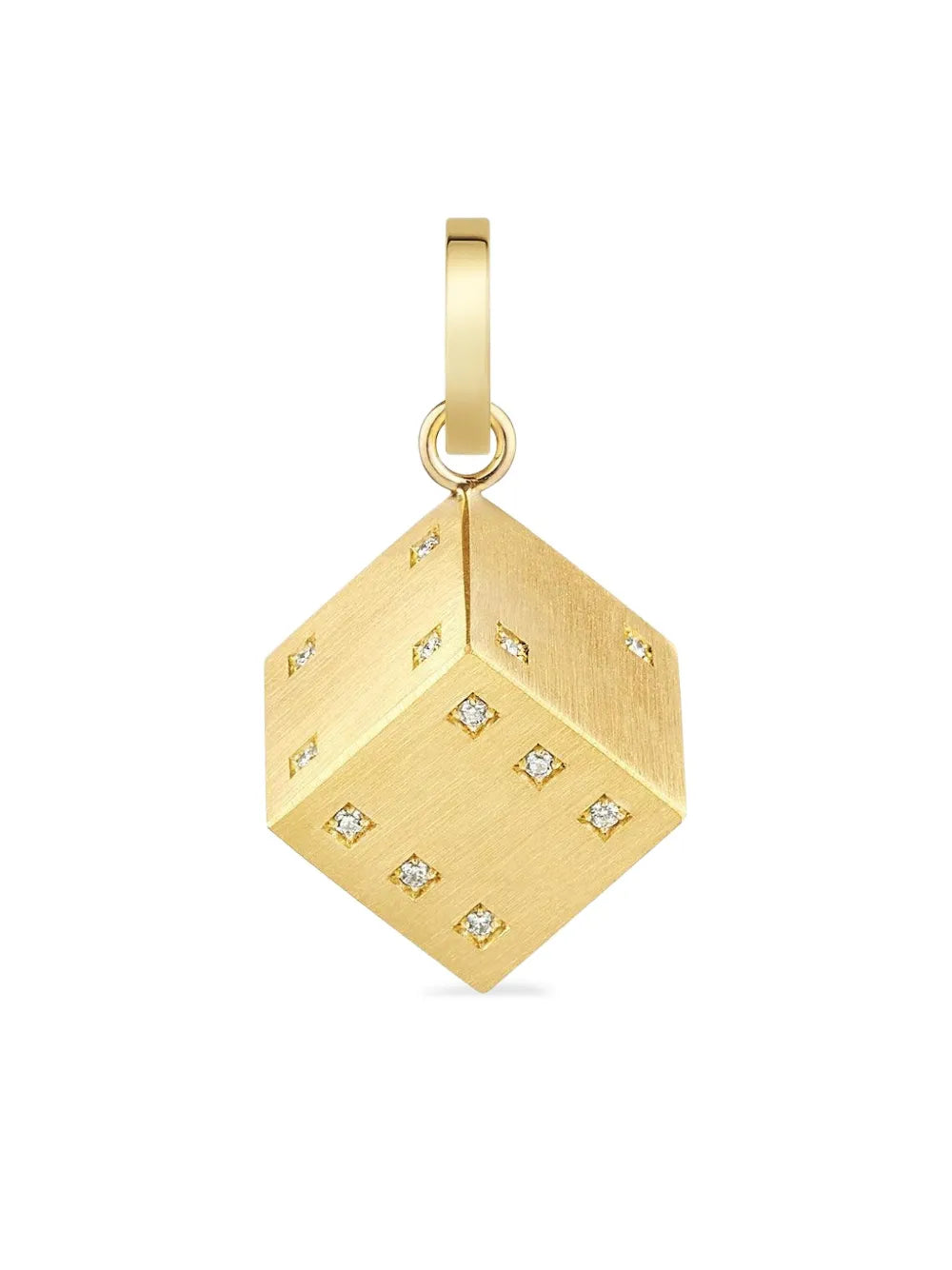 18K Yellow Gold Dado diamond charm