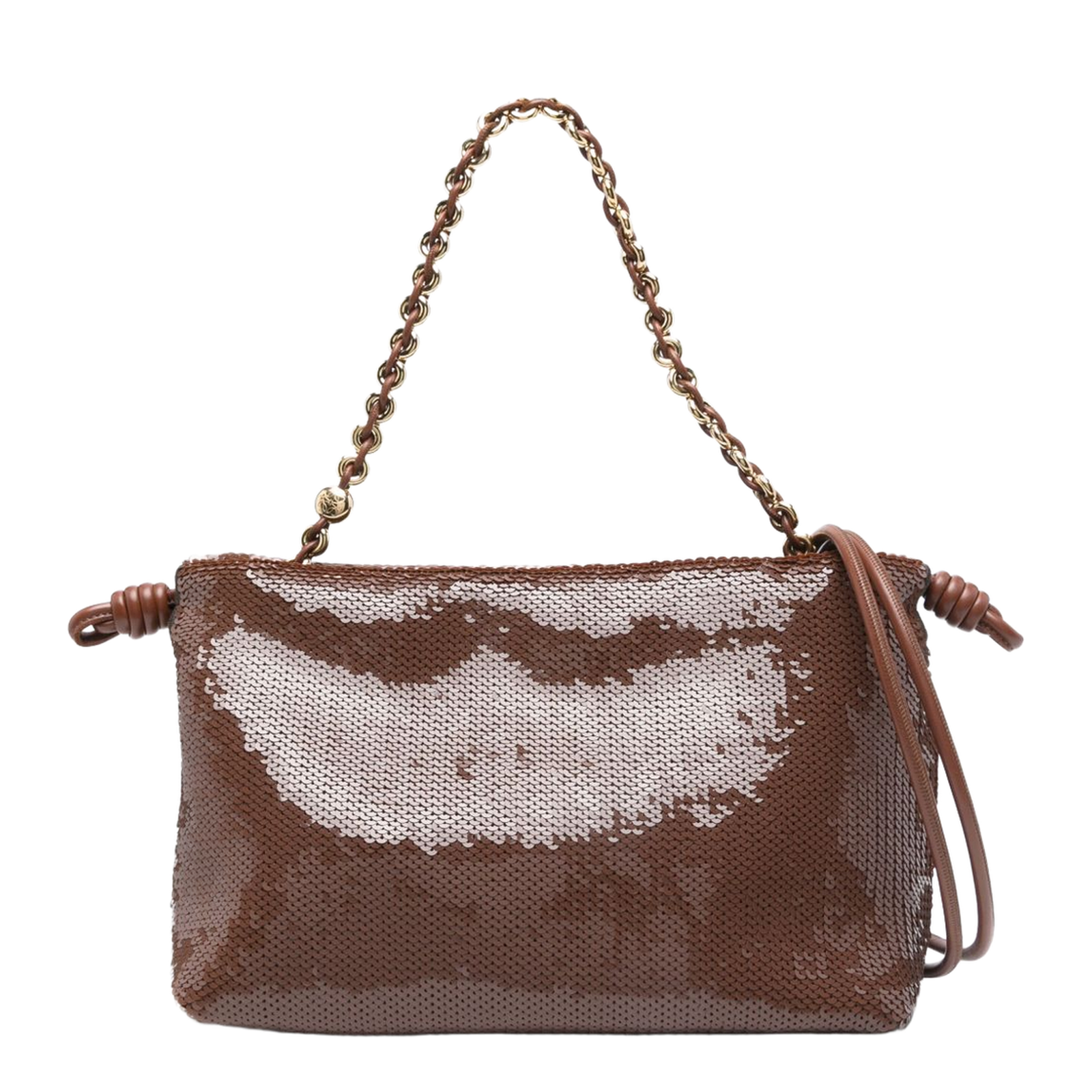 Flamenco Purse Medium Calfskin Shoulder Bag - Chocolate