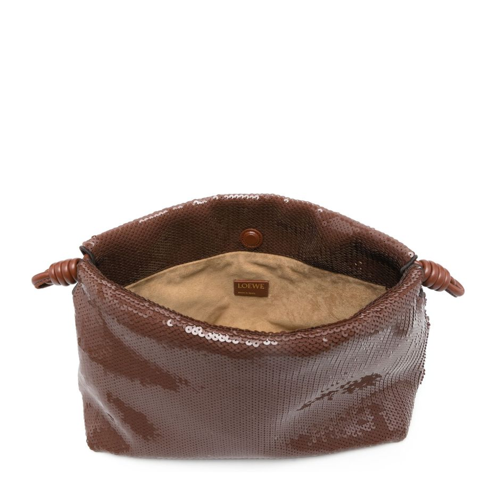 Flamenco Purse Medium Calfskin Shoulder Bag - Chocolate