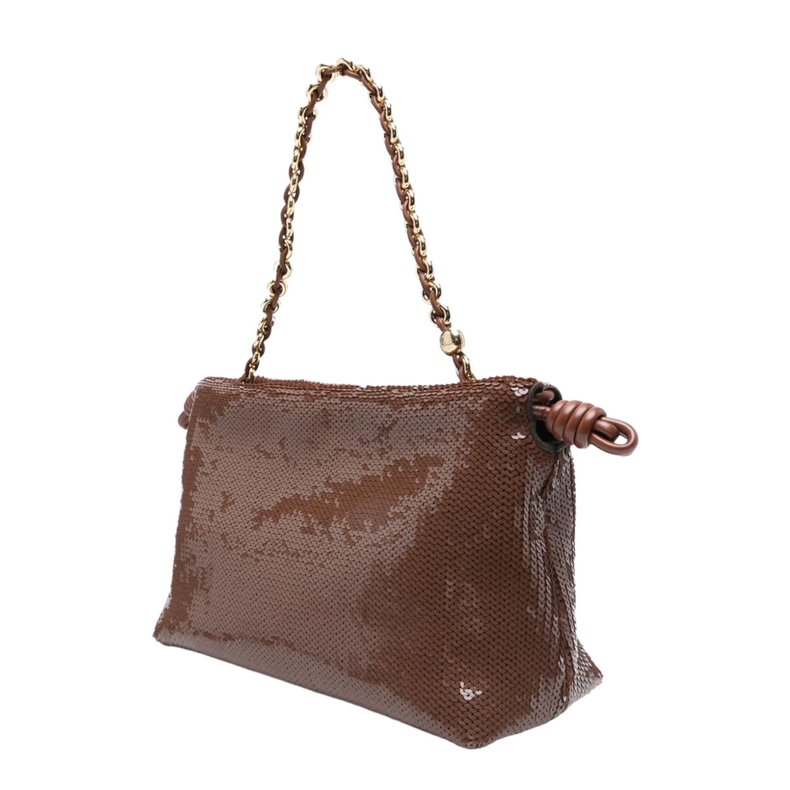 Flamenco Purse Medium Calfskin Shoulder Bag - Chocolate