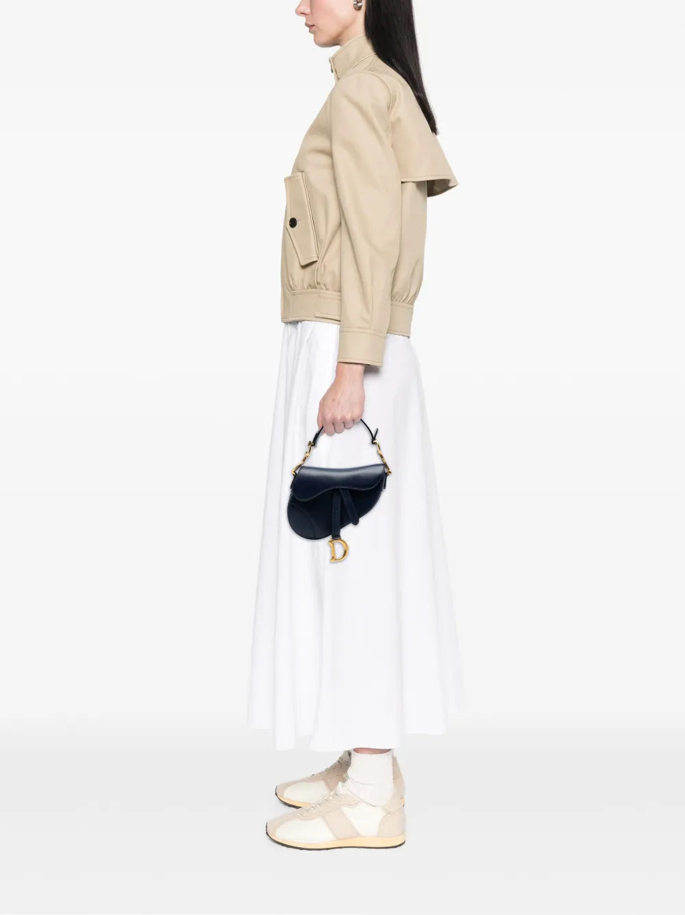 2018 Mini Smooth Calfskin Saddle Bag satchel
