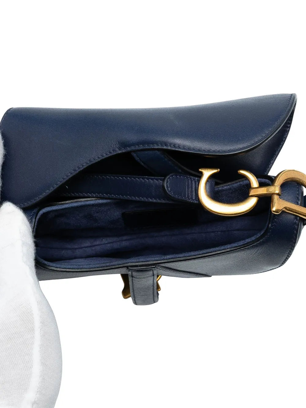 2018 Mini Smooth Calfskin Saddle Bag satchel