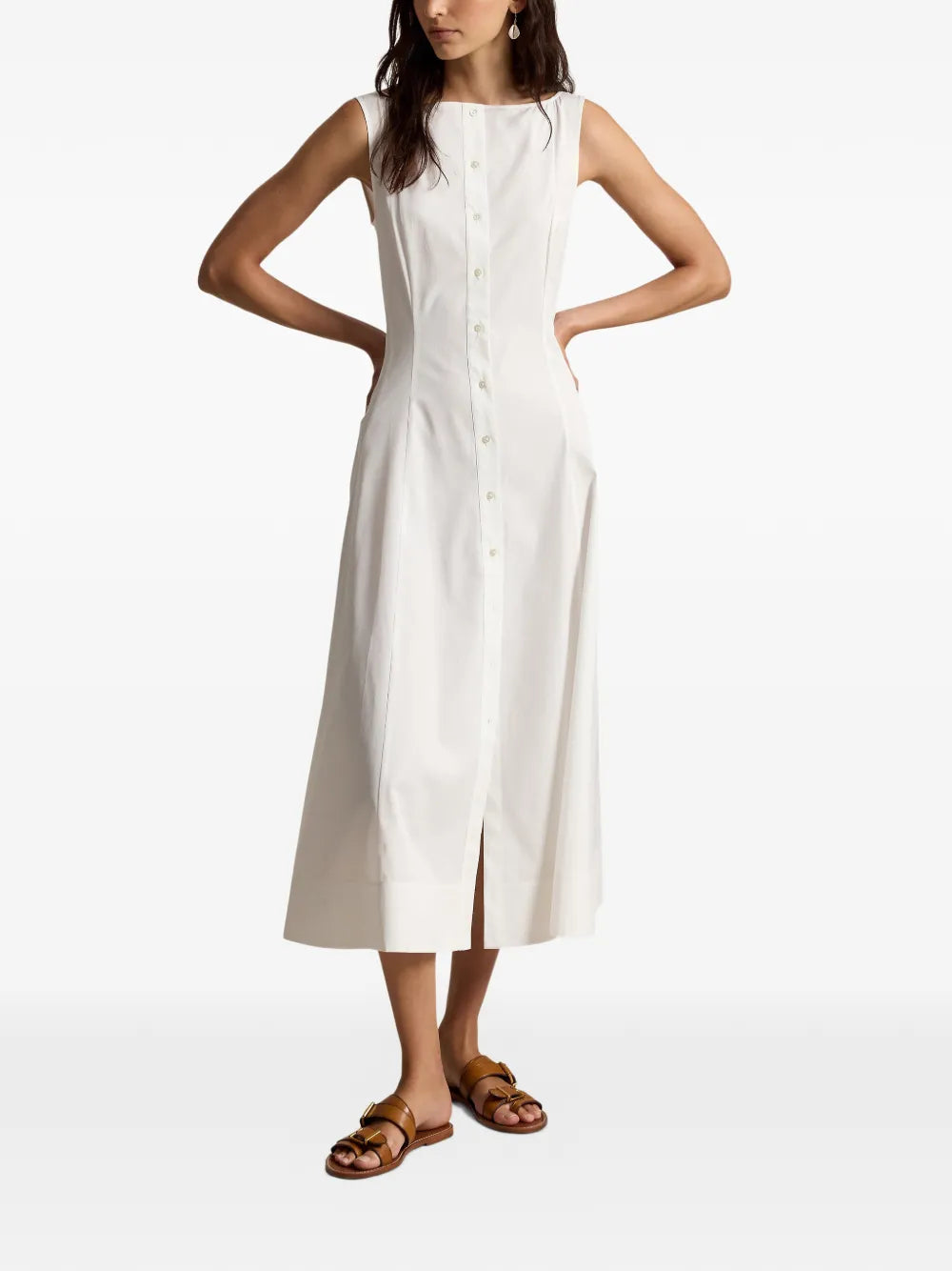 button-up midi dress