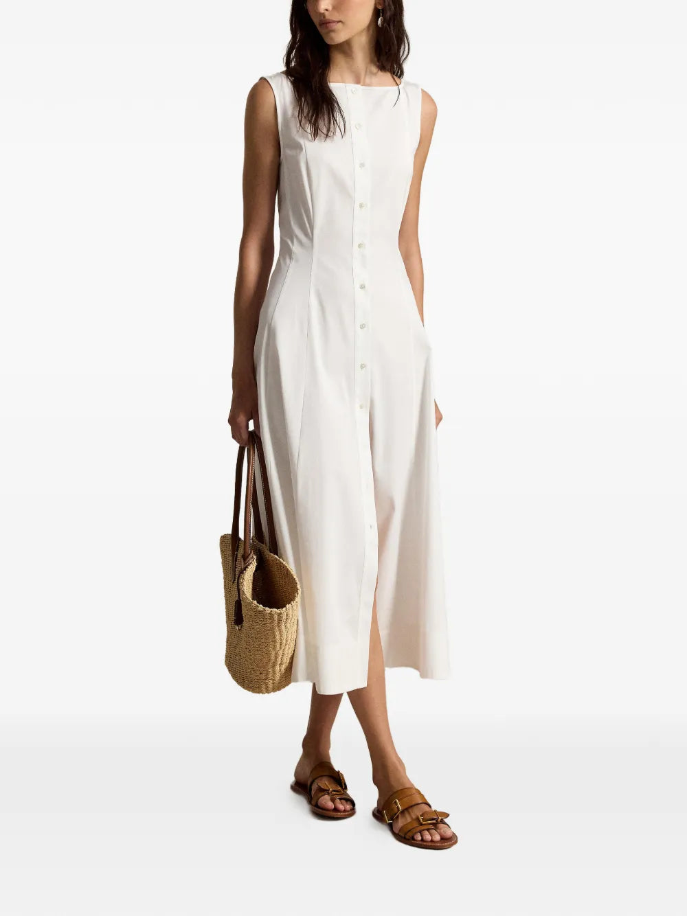 button-up midi dress