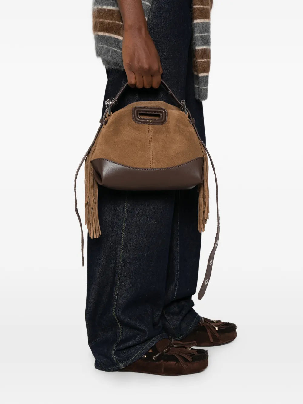 Miss M fringed strap shoulder bag