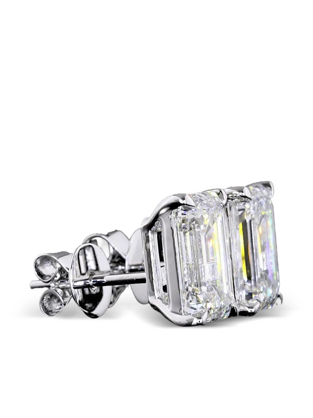 14K white gold diamond stud earrings
