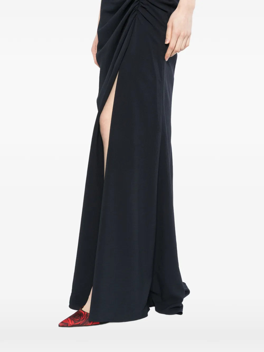 pebble crepe slouch maxi dress