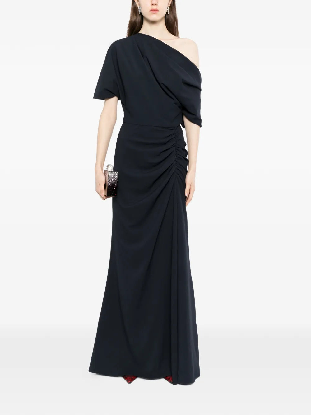 pebble crepe slouch maxi dress