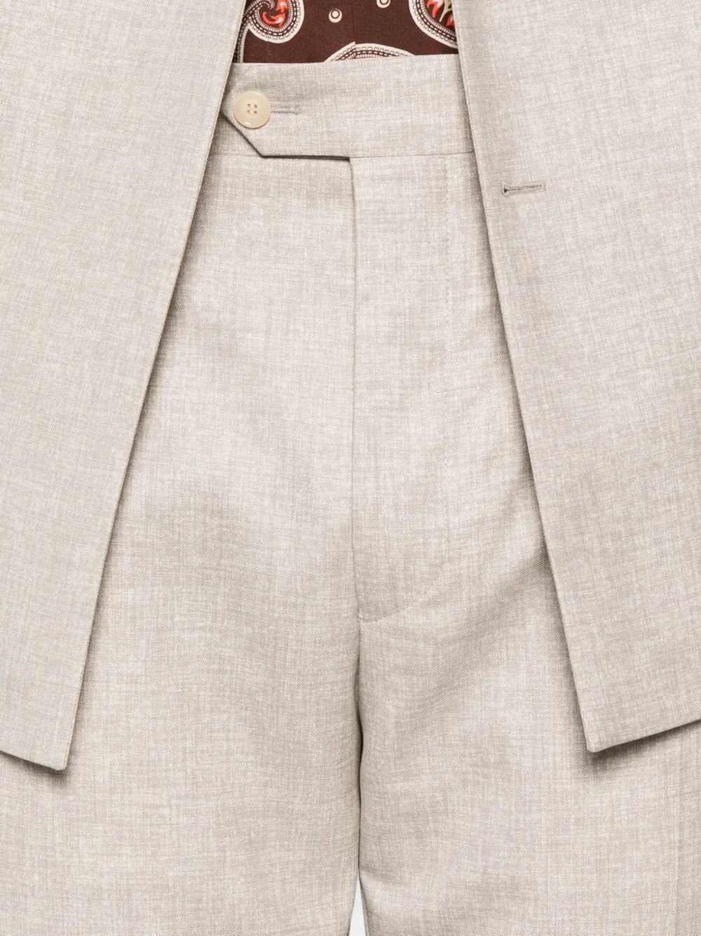 buttoned double-breasted suit