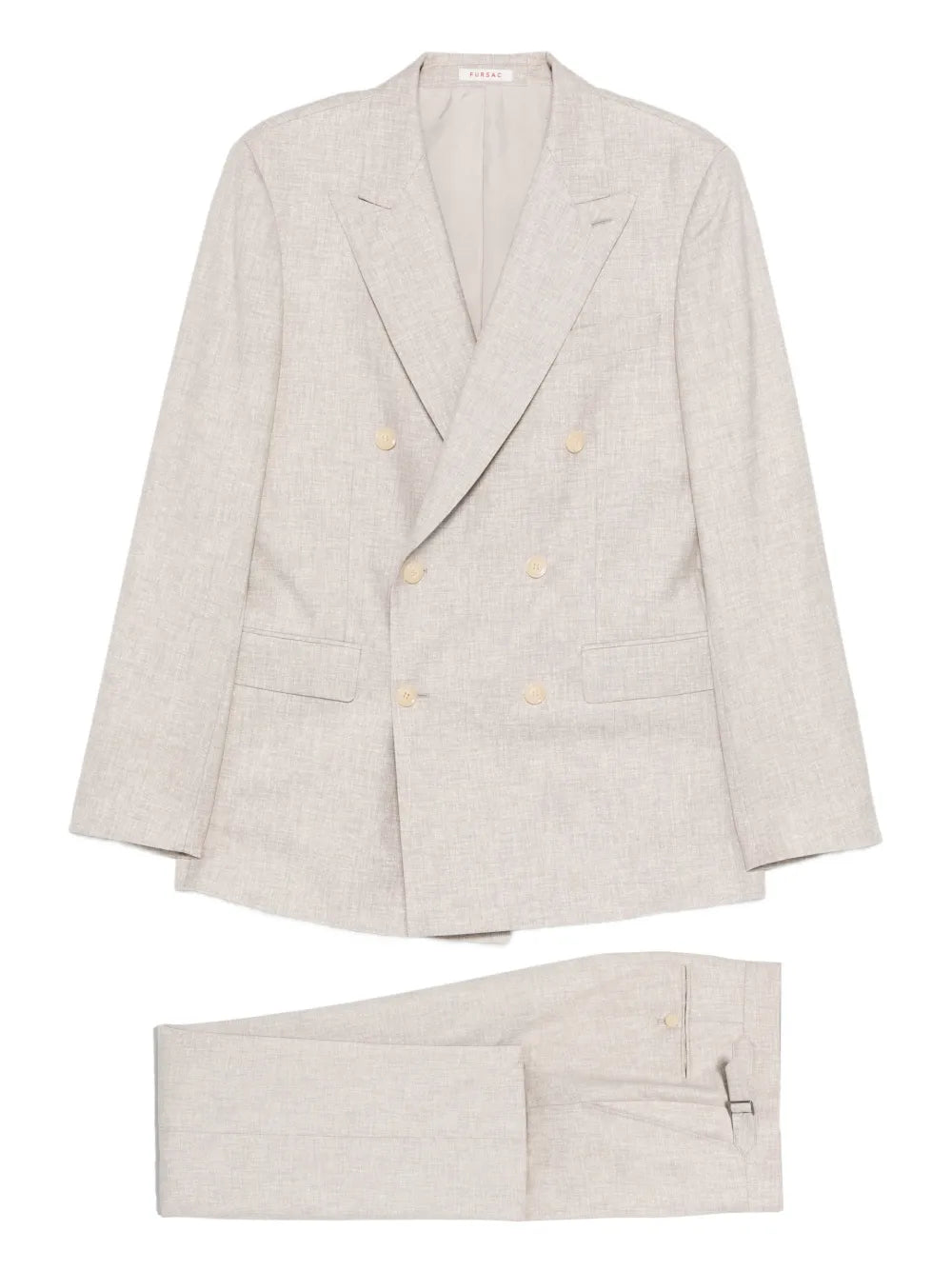 buttoned double-breasted suit