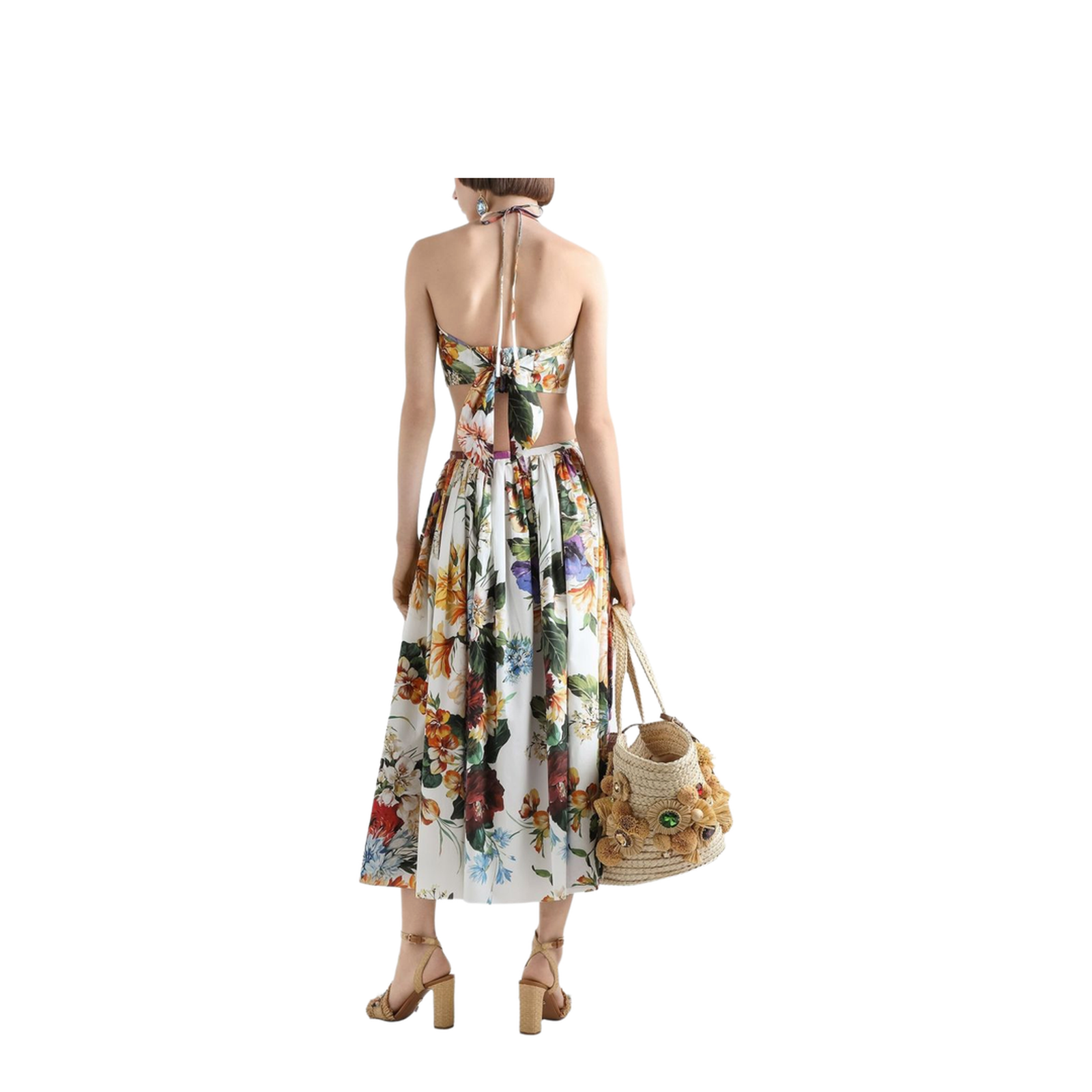Floral Print Midi Skirt