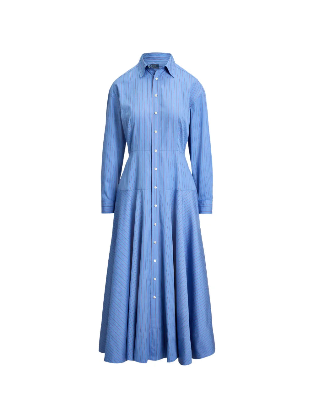 pinstripe midi dress
