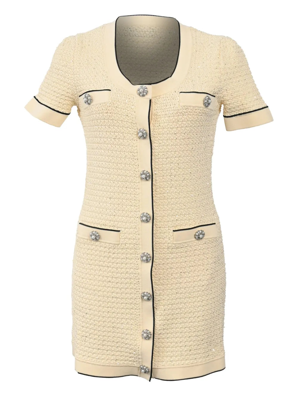 sequin knitted mini dress