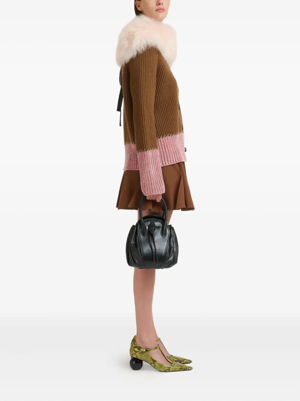 tubular handle tulipea shoulder bag