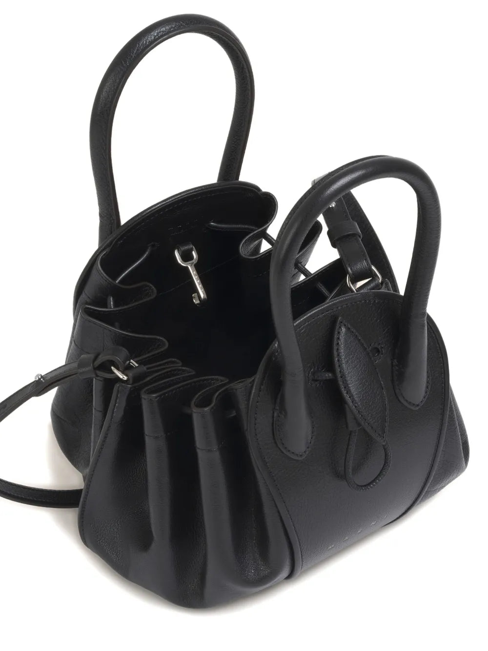 tubular handle tulipea shoulder bag
