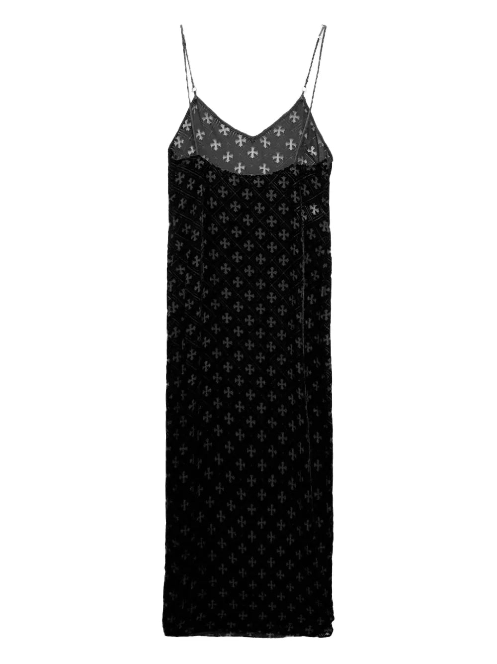 sleeveless velvet dress