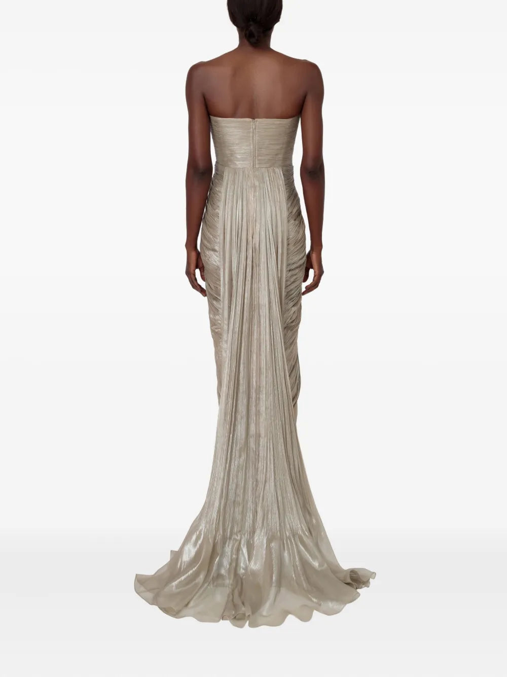 Iolanda strapless-pleated maxi dress