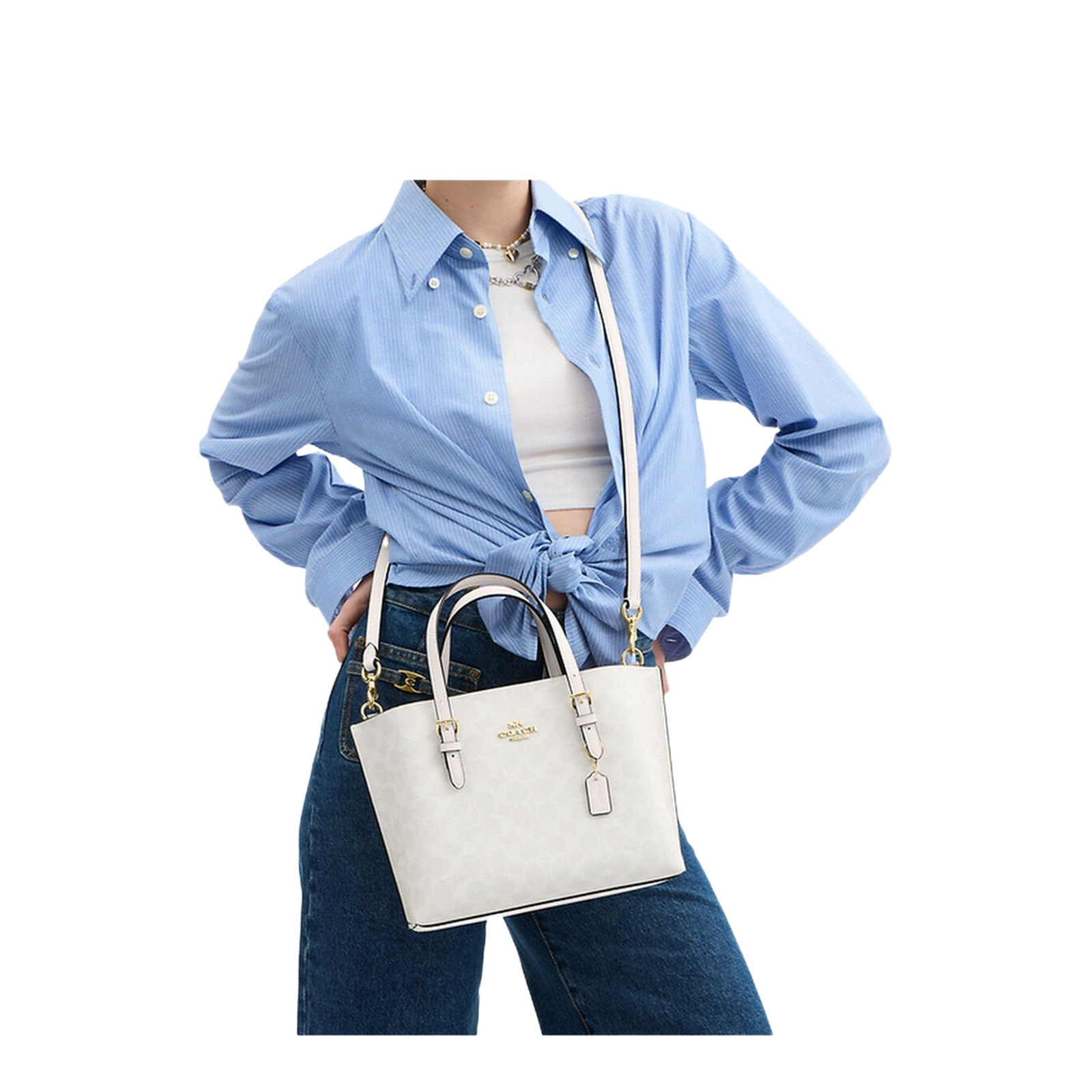 Mollie Tote Bag 25 in Signature White