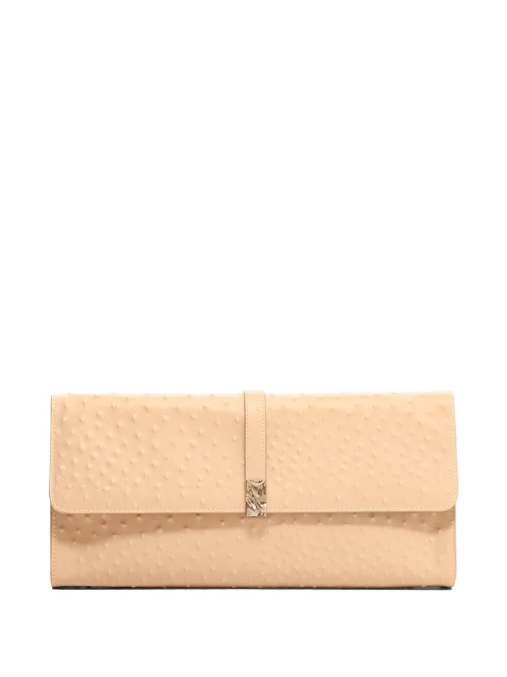 MOHINI ostrich-effect leather clutch bag