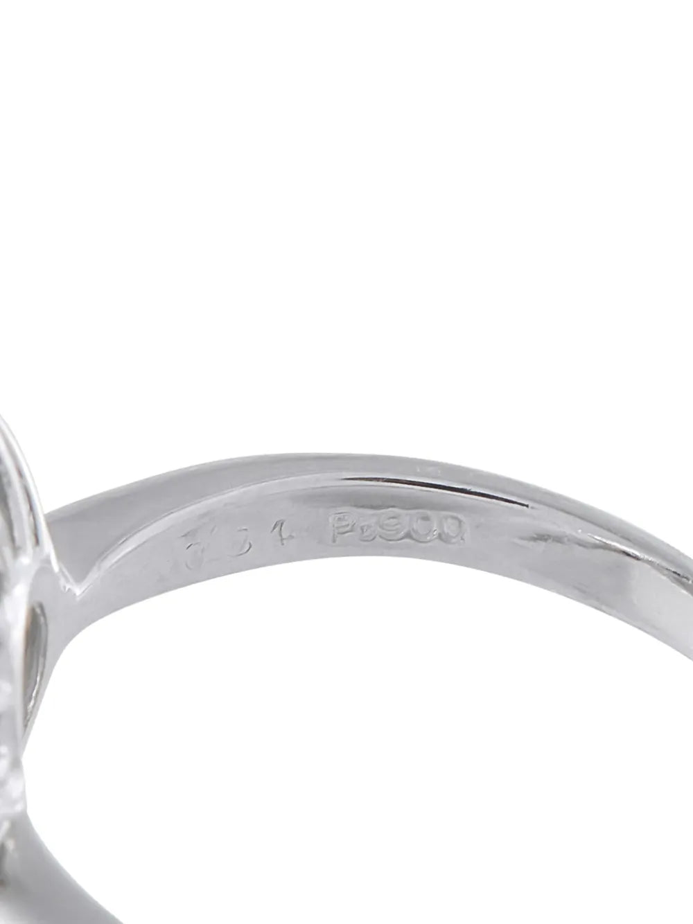 Platinum diamond sapphire halo ring