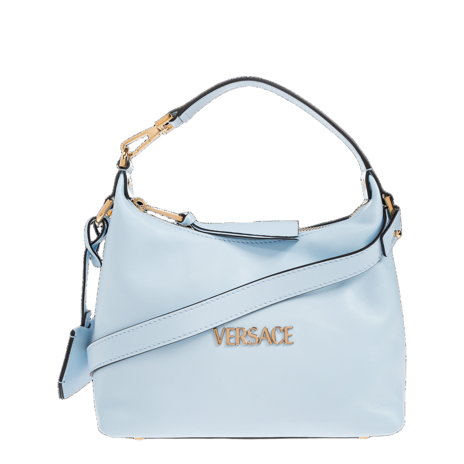 Tag Nappa Hobo Bag Leather Light Blue