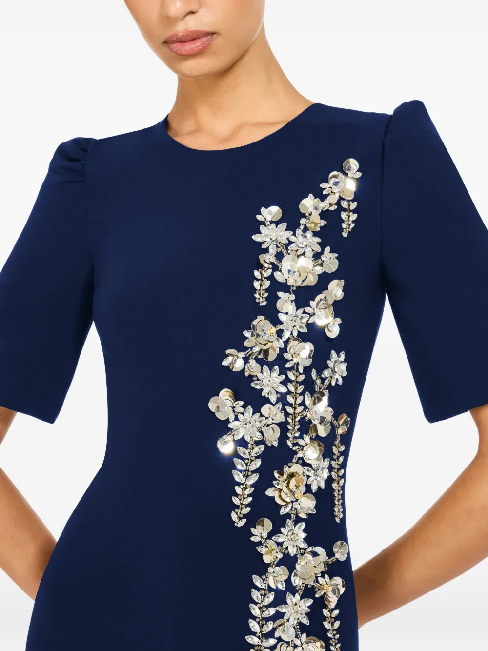 Roma embellished midi dress