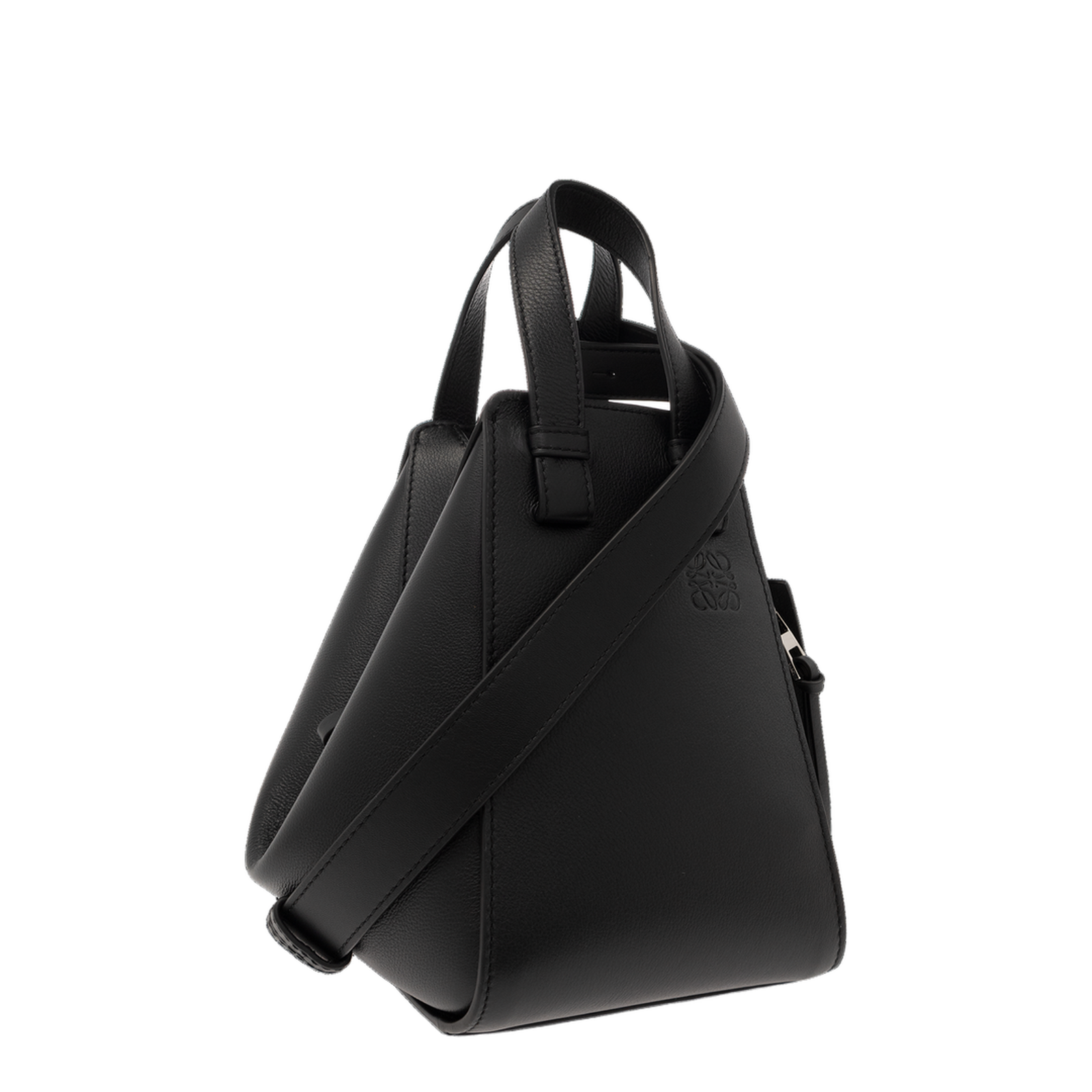 Hammock Leather Shoulder Bag - Black