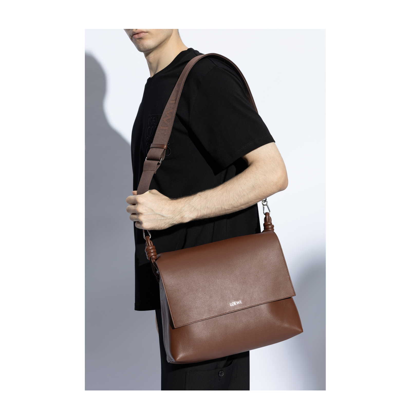 Flamenco Calfskin Shoulder Bag - Brown