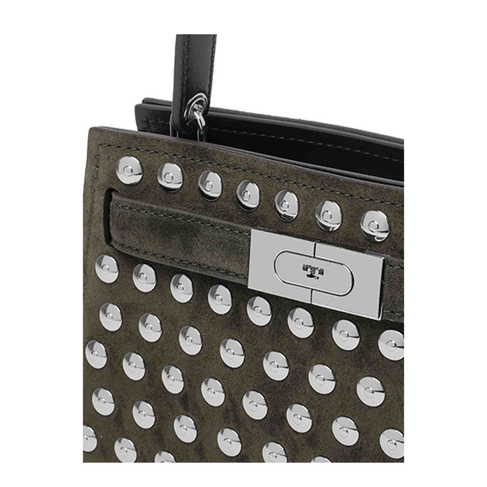 Mini Lee Radziwill Studded Suede Handbag
