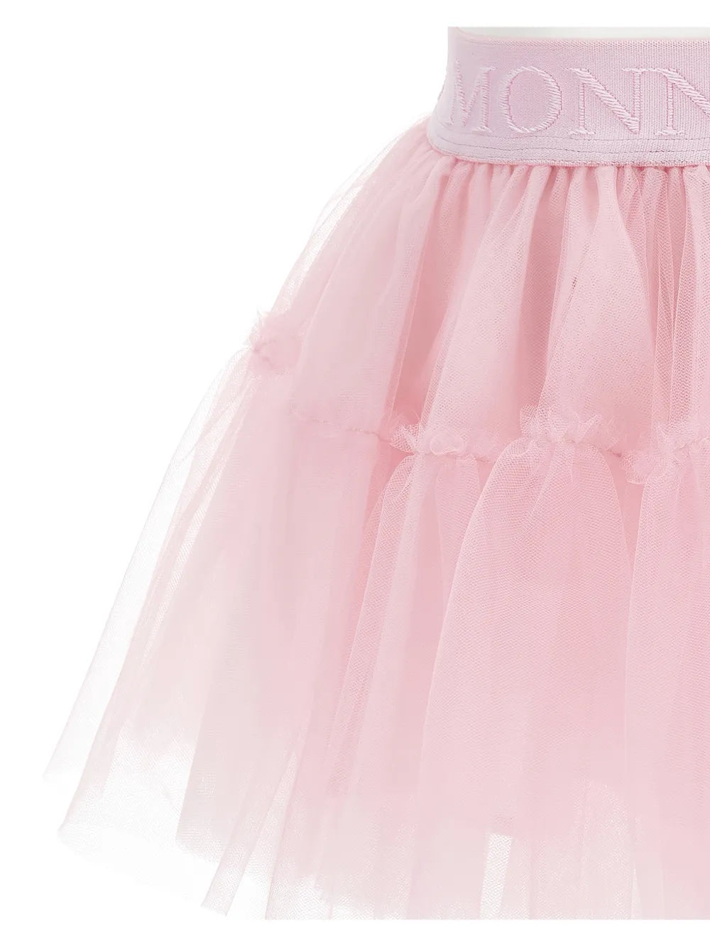 ruffled logo-waistband skirt