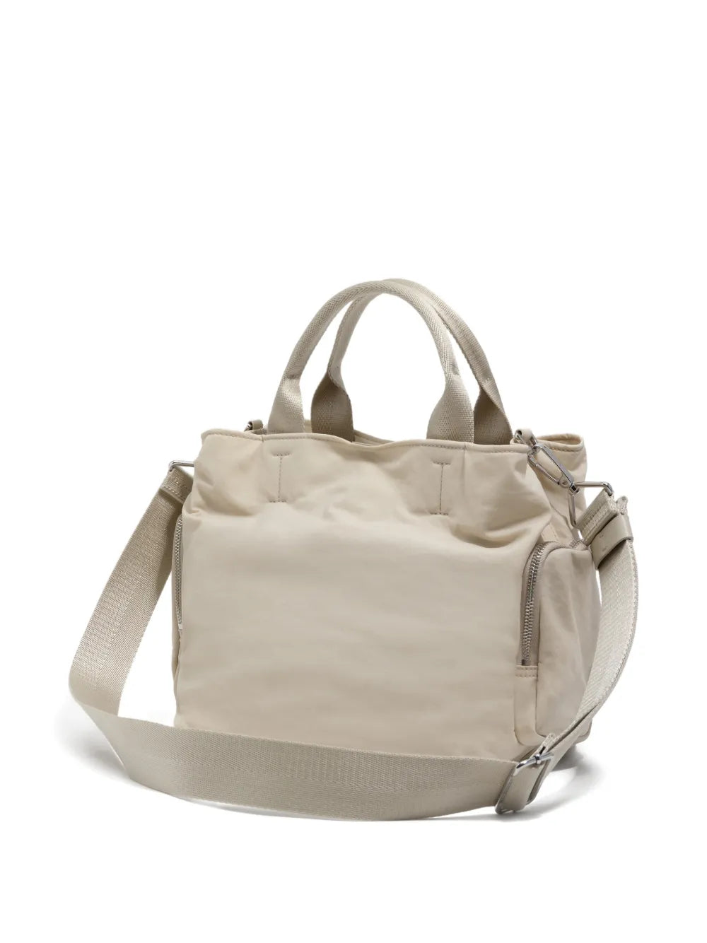 top-handle zip-pocket tote bag
