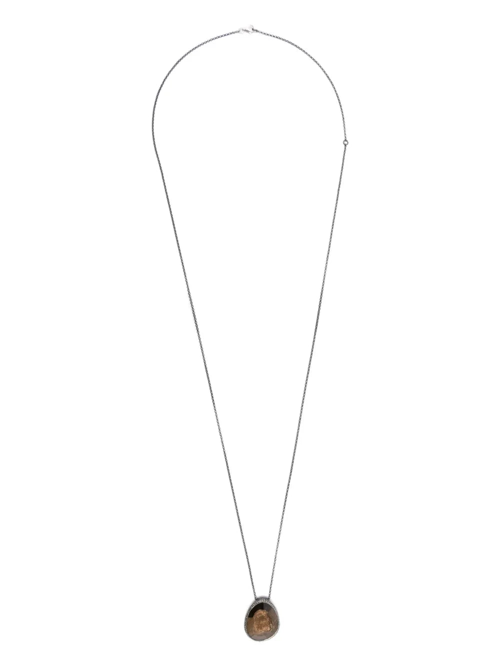sterling silver diamond and quartz necklace