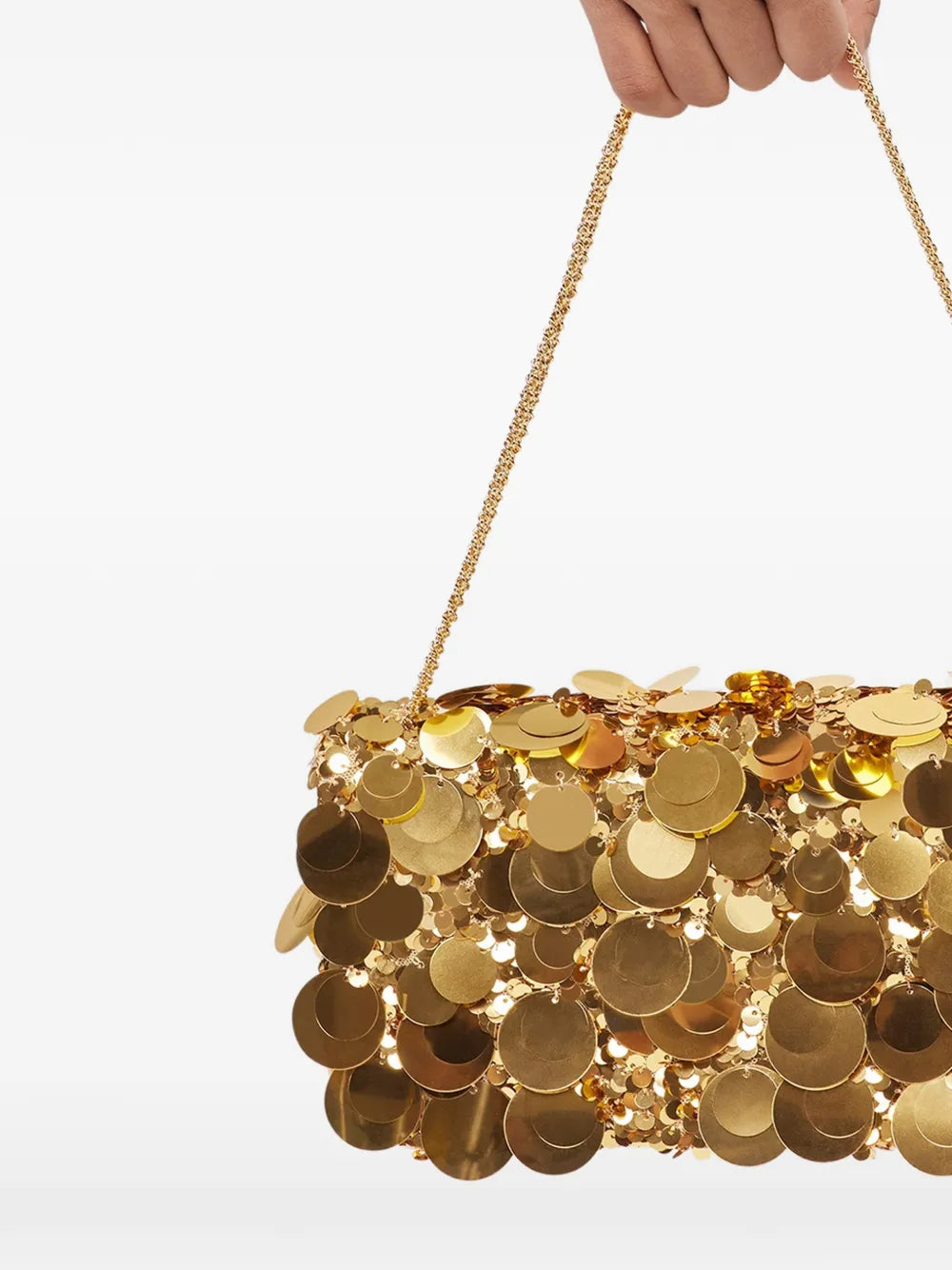 sequin-embroidered shoulder bag