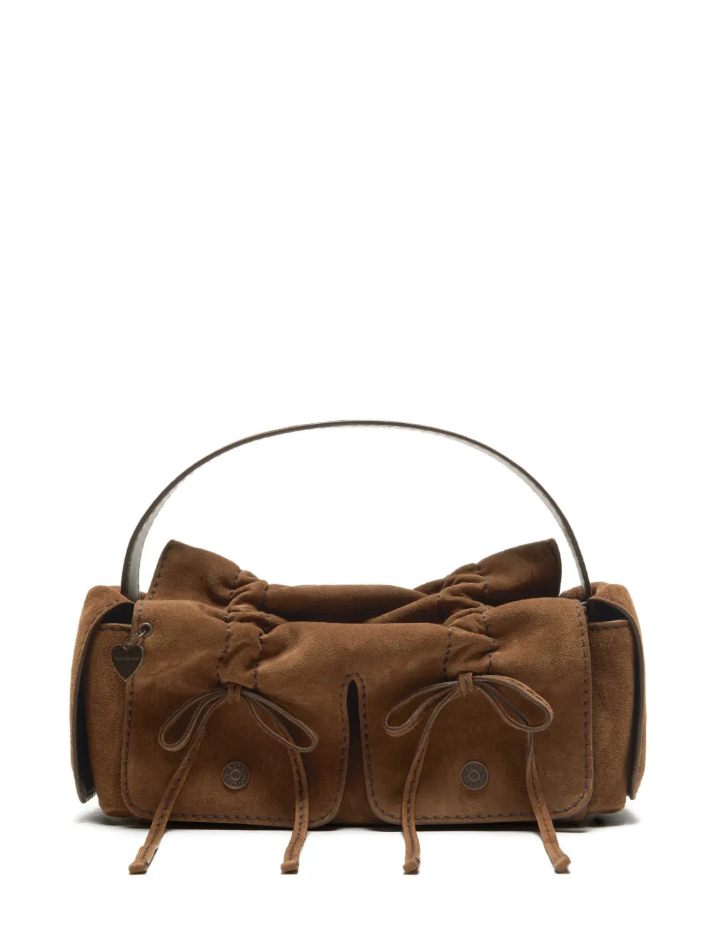 drawstring-detail leather shoulder bag