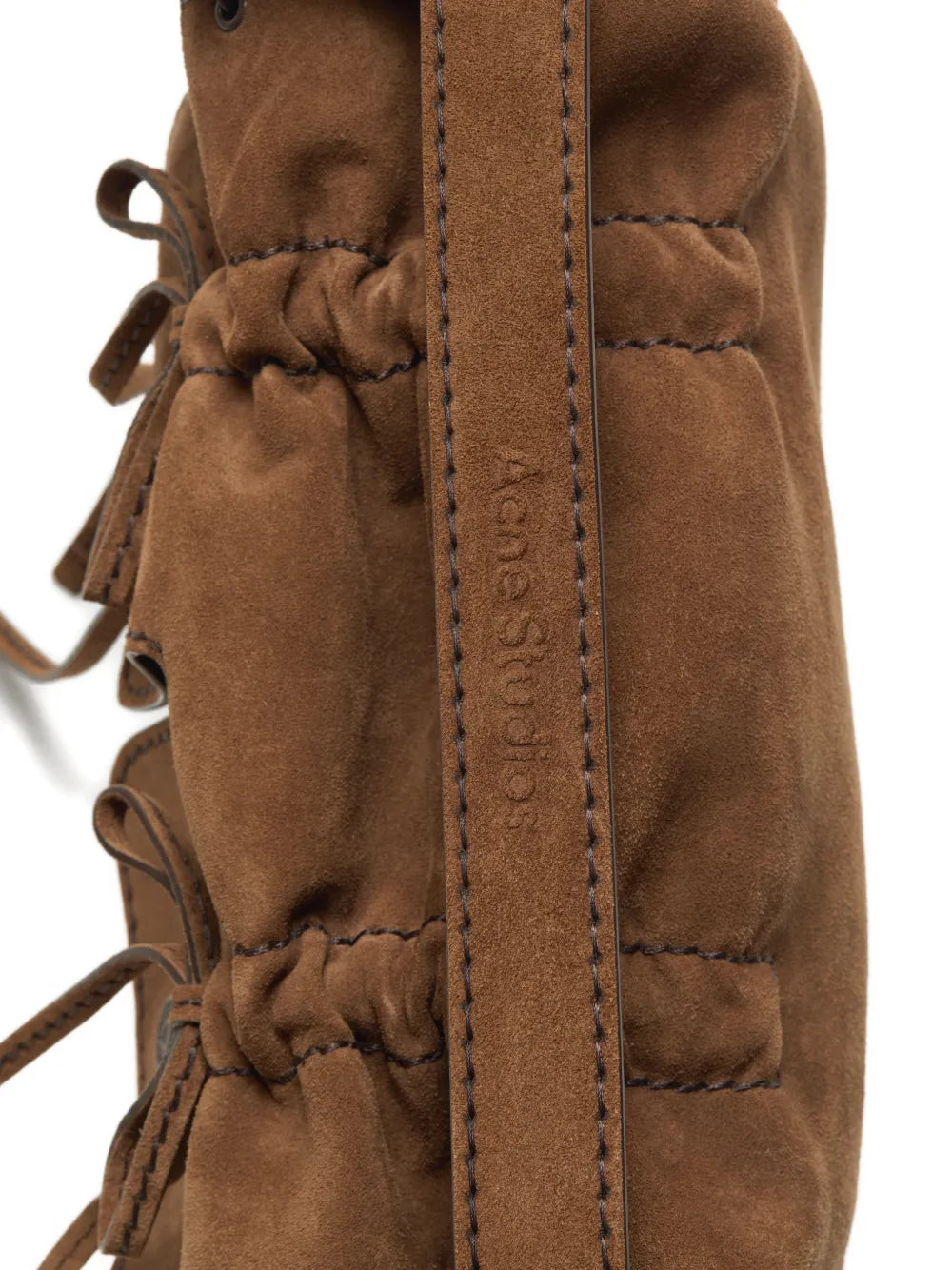 drawstring-detail leather shoulder bag