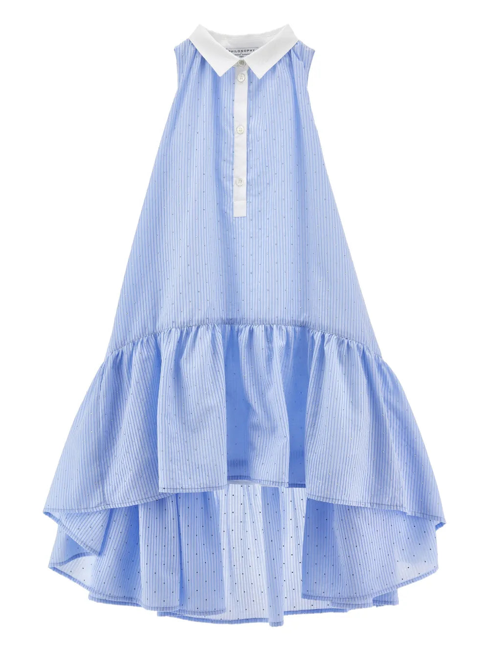 ruffled-collared dress