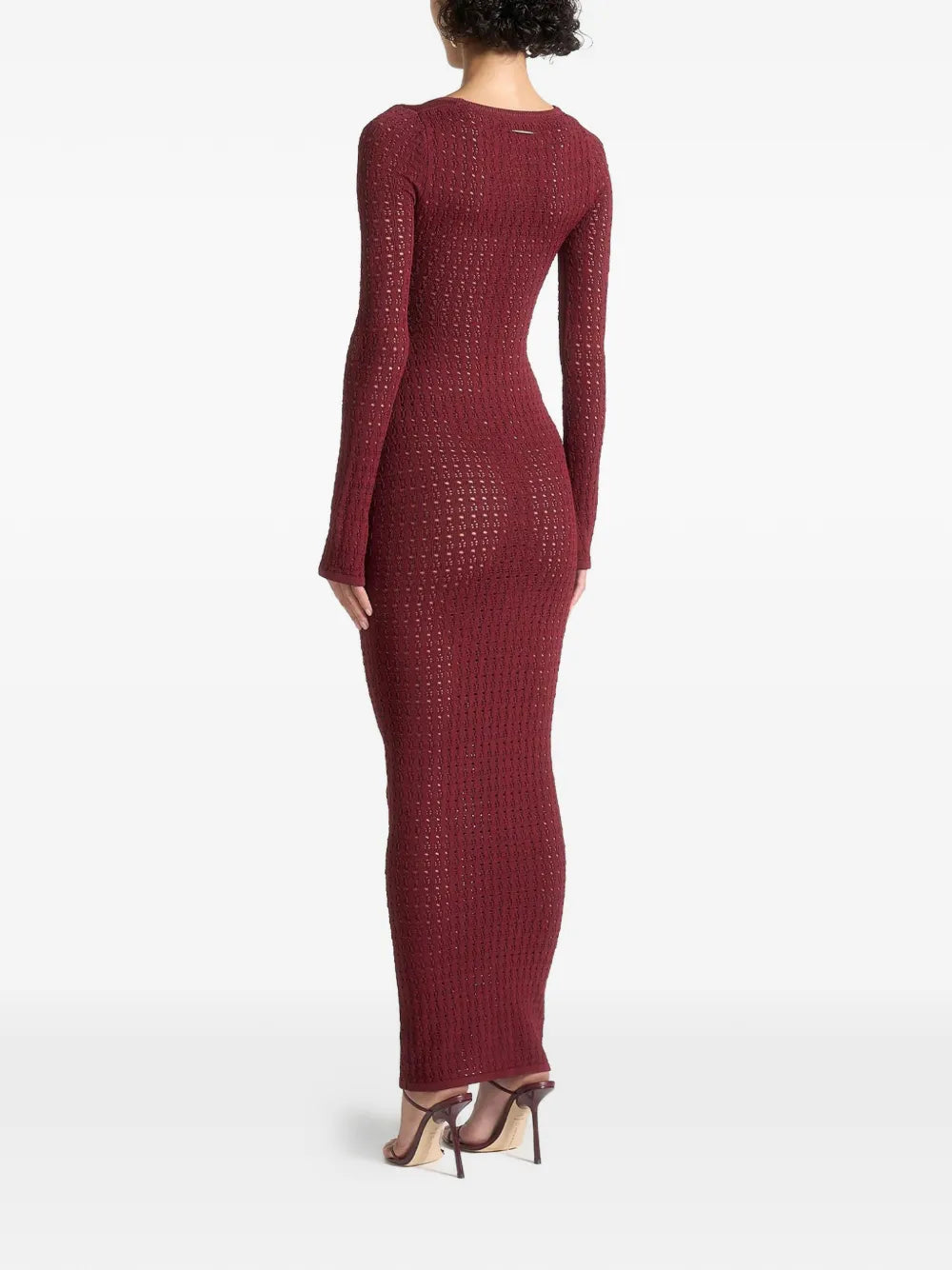 knitted scoop neck maxi dress
