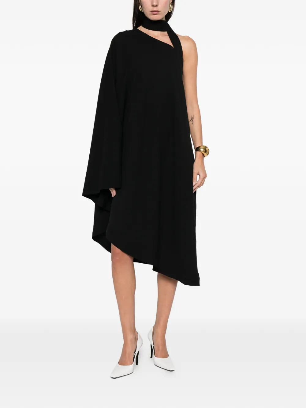 tie detail midi dress