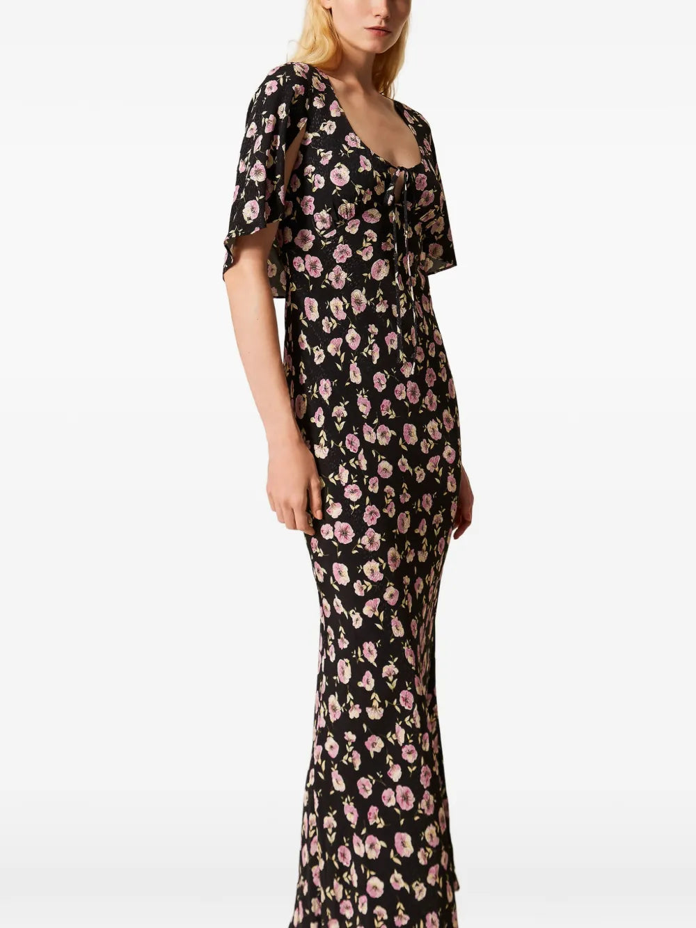 floral-print maxi dress