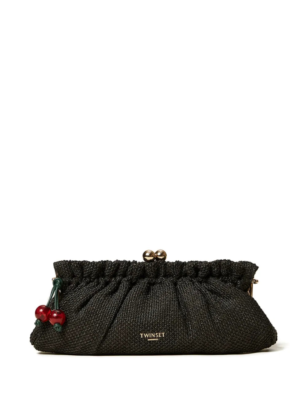 cherry-detail clutch bag