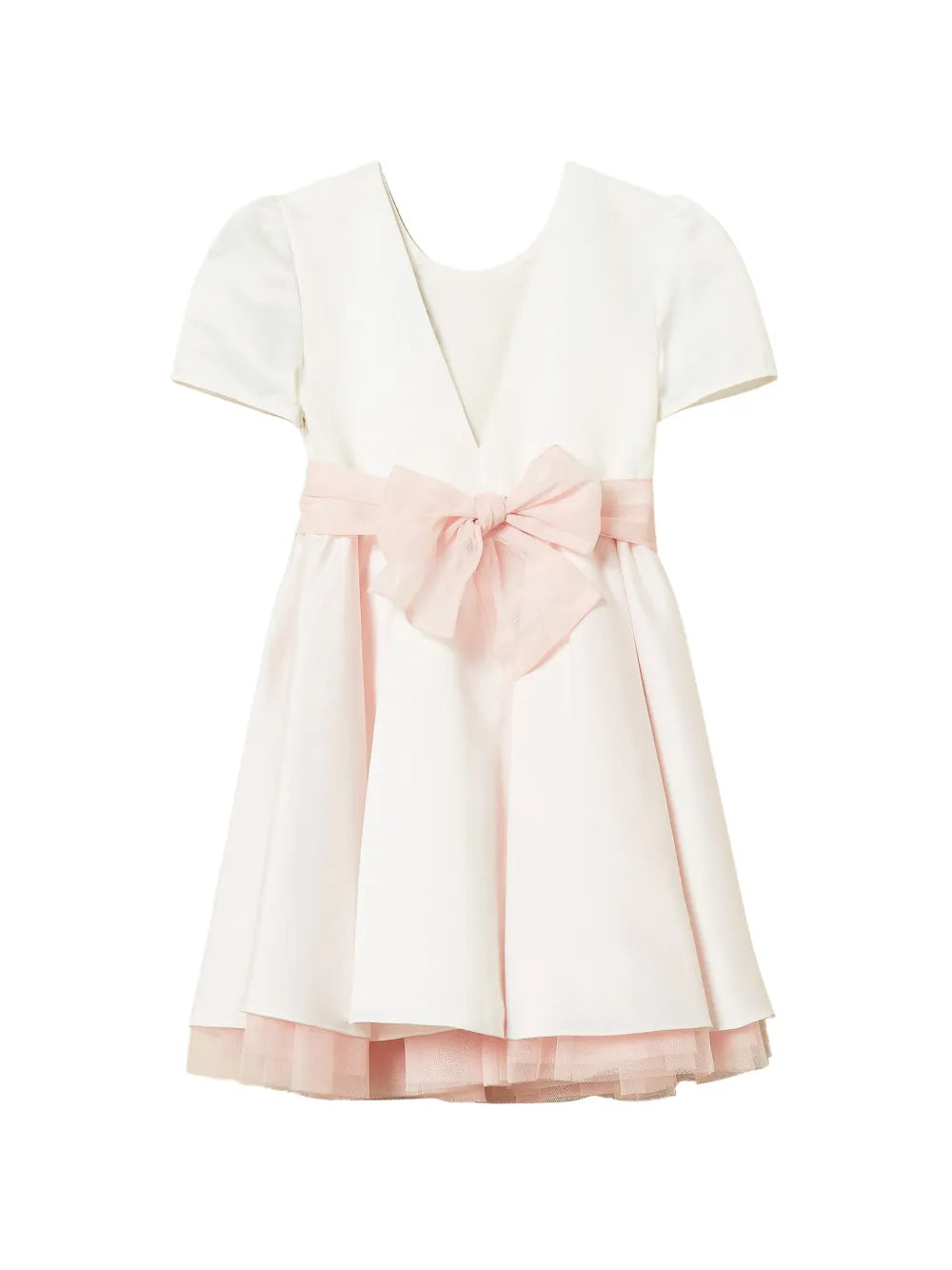 floral-detail tulle dress