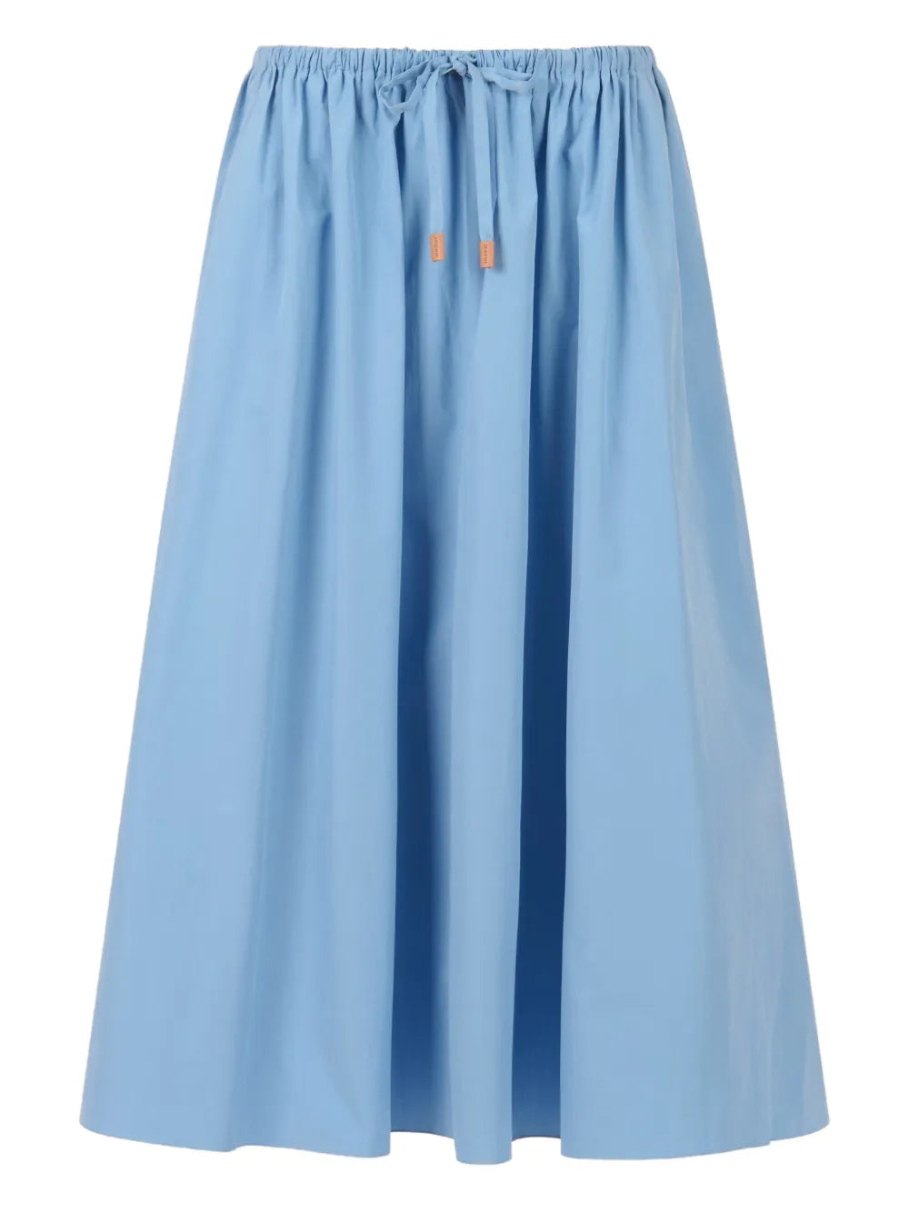 drawstring gathered midi skirt