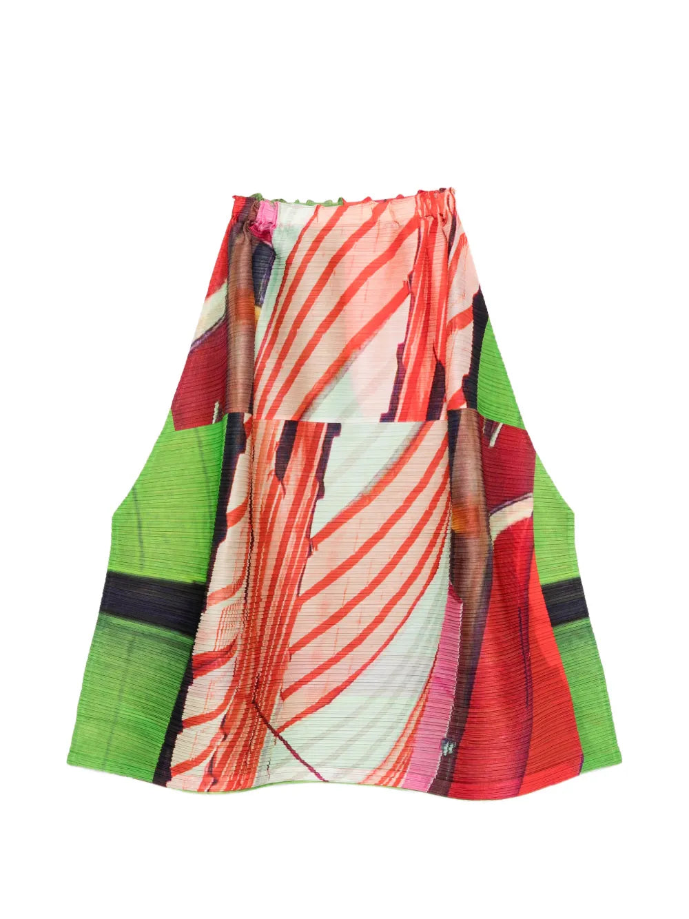 panelled pleated skirt