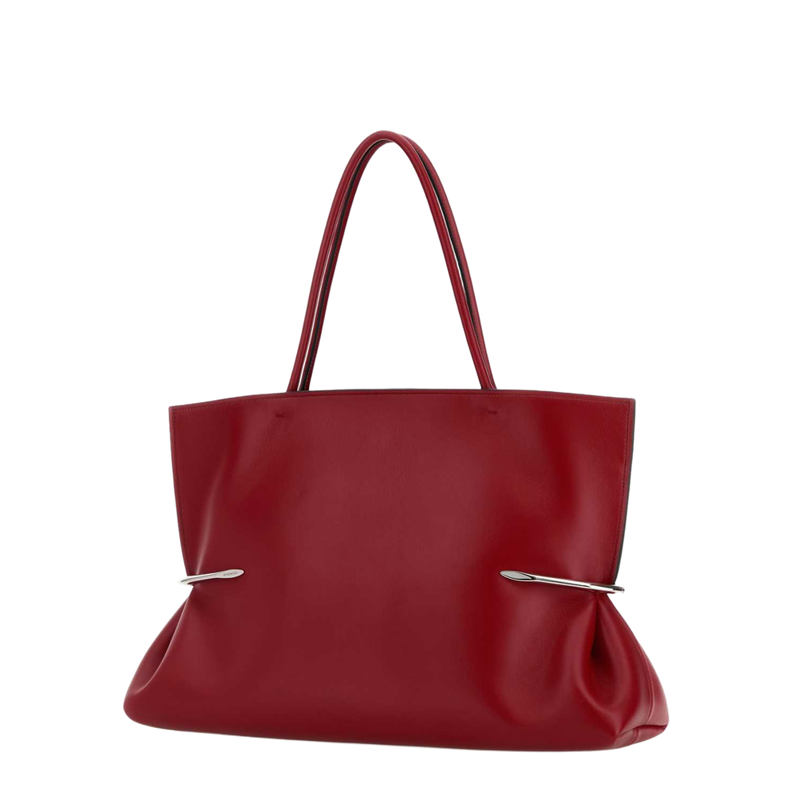 East West Leather Shoulder Bag - Red