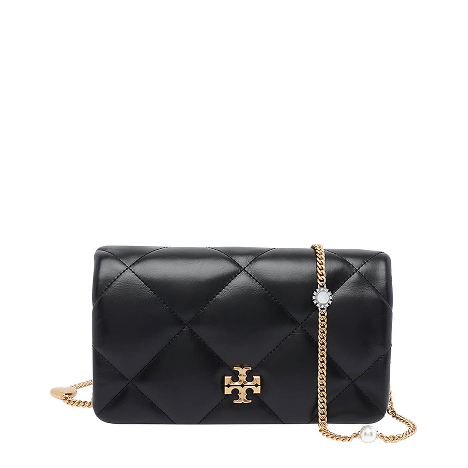 Kira Charm Diamond Quilt Chain Wallet Bag