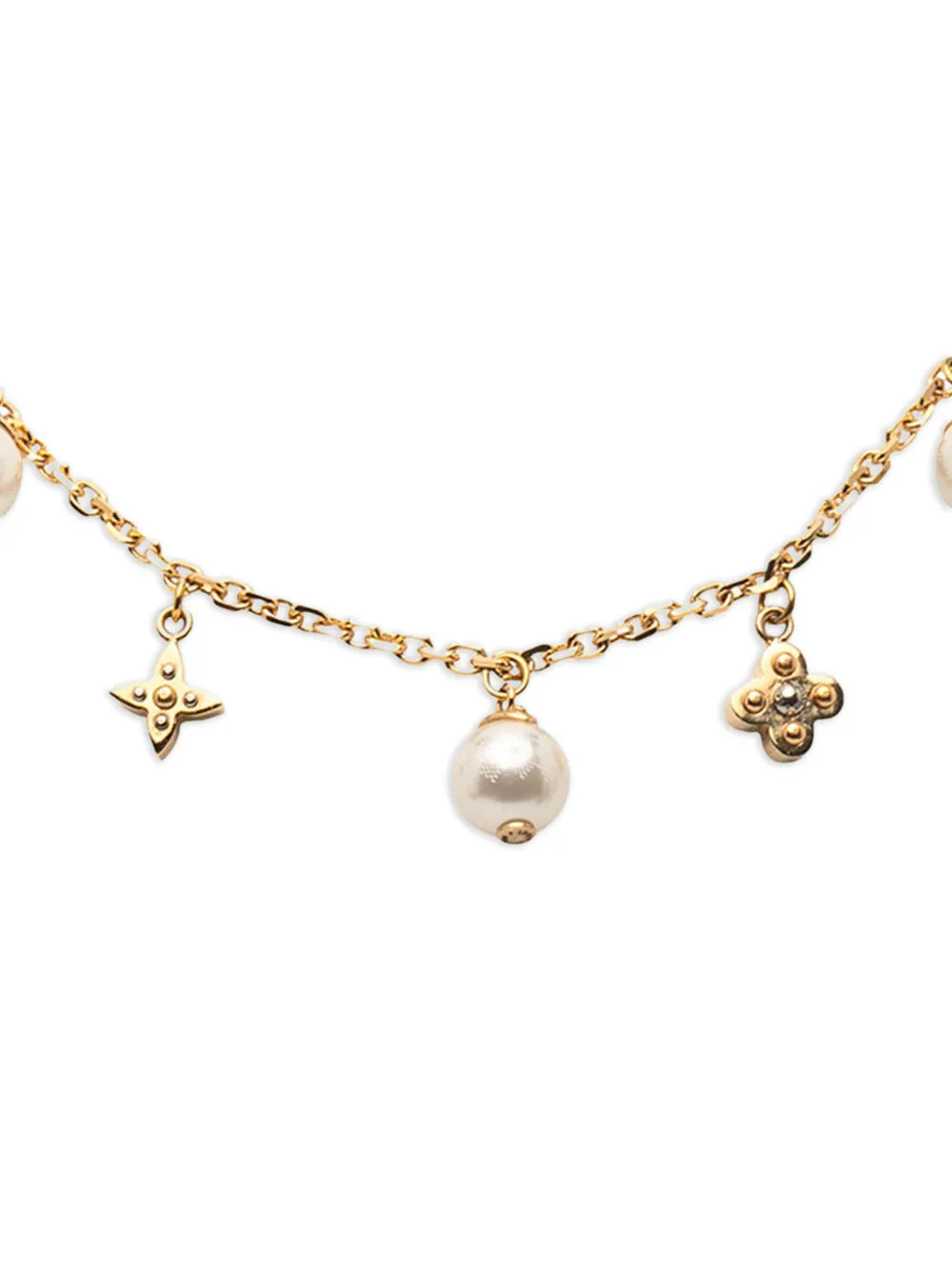 2014 Gold Plated Charmy Pearl Necklace costume necklace