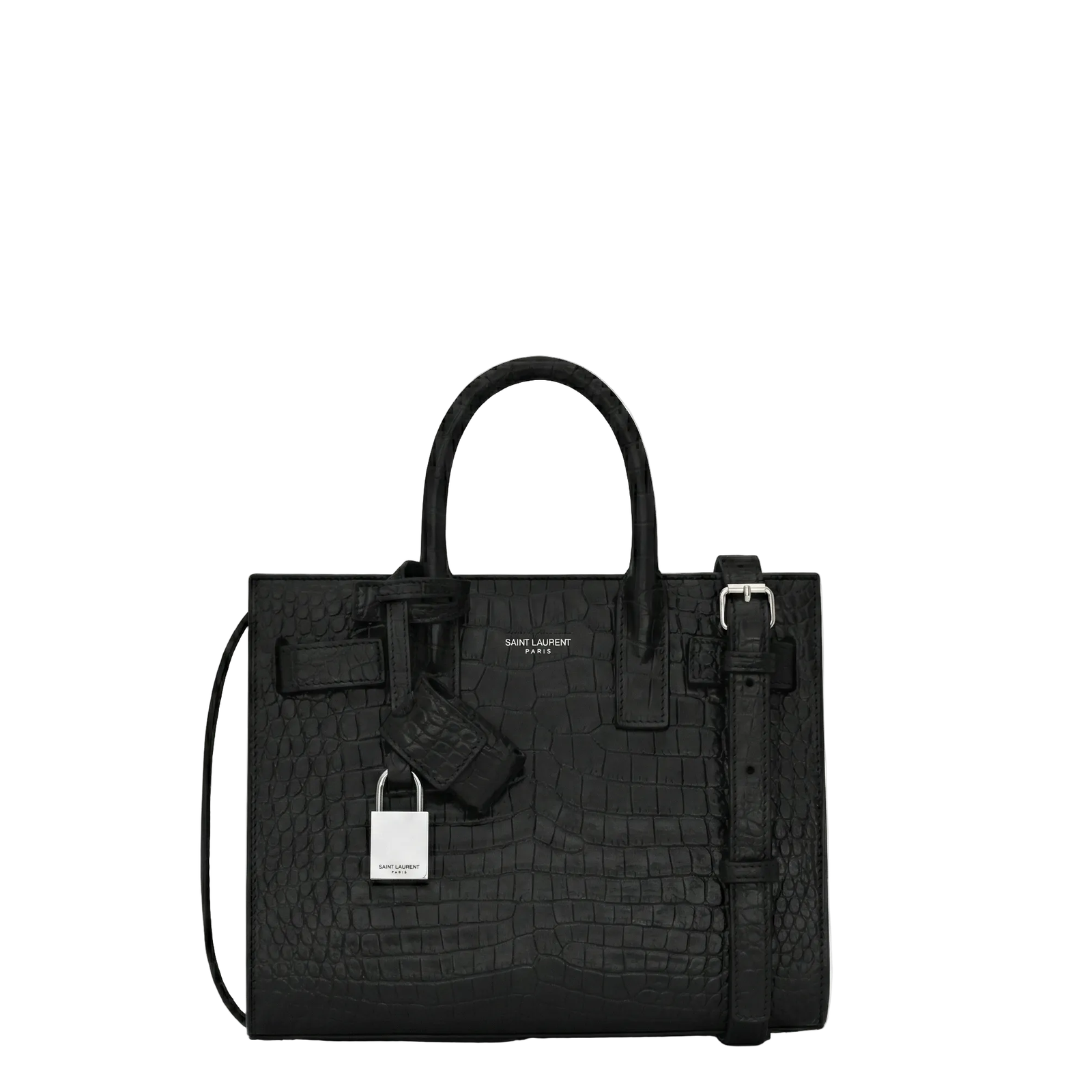 Sac De Jour Nano Leather Handbag- Black