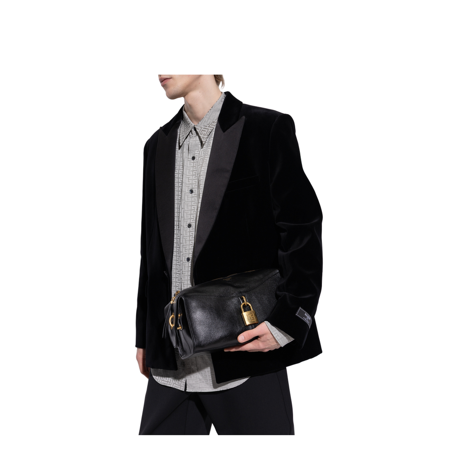 Pulse Leather Shoulder Bag Black
